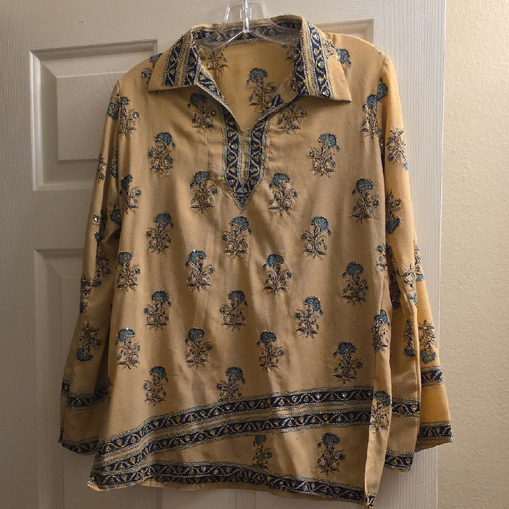 Floral Patterned Long Sleeve Shirt